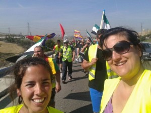 Pura y Silvia en la marcha