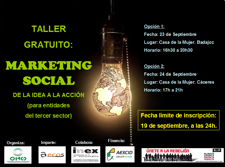 Taller gratuito sobre Marketing Social para las entidades del tercer sector