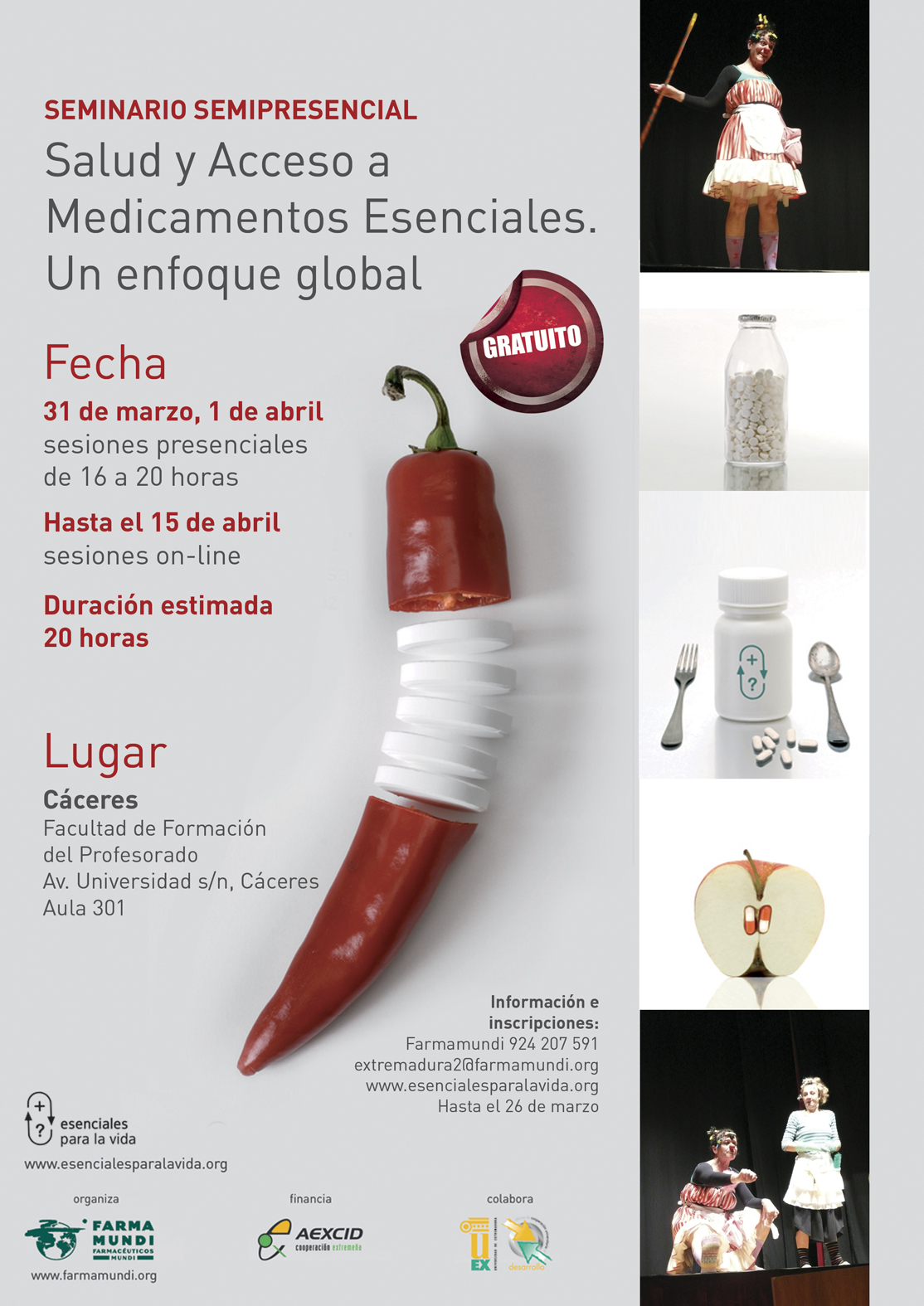 SEMINARIO SEMIPRESENCIAL: “Salud y Acceso a Medicamento Esenciales. Un enfoque global” en Cáceres