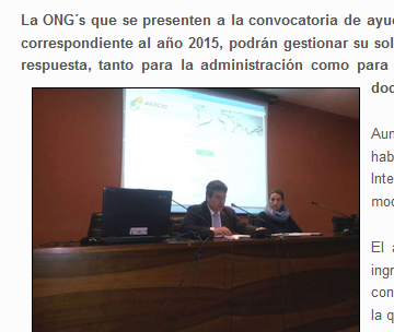 Formación sobre Convocatoria de Proyectos de Cooperación Organizado por AEXCID