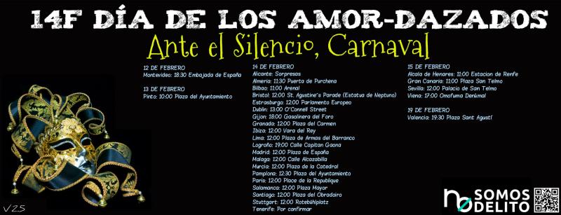 14F: Día de lxs AMORdazadxs. Manifestaciones contra las Leyes Mordazas