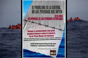 cartel refugiados caceres