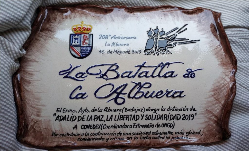 CONGDEX RECIBE EL PREMIO ADALID DE LA PAZ Y LA LIBERTAD