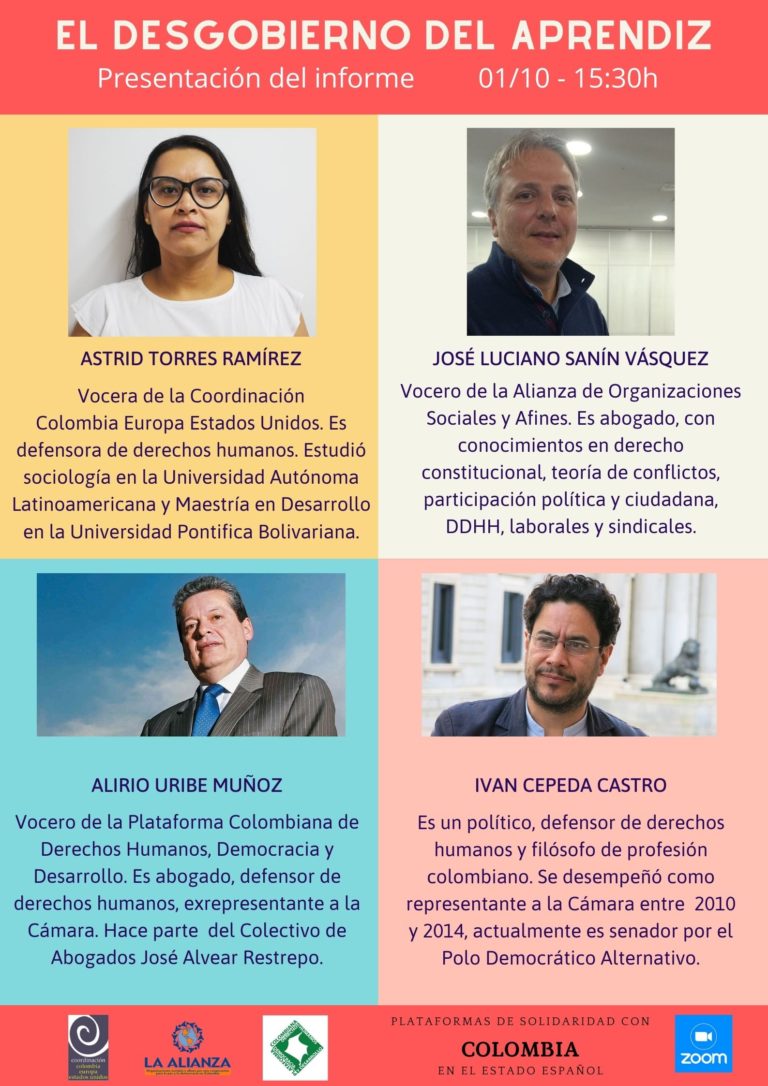 Presentación del informe “El desgobierno del aprendiz, autoritarismo, guerra y pandemia”.