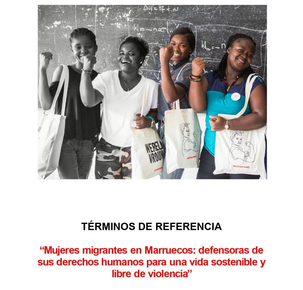 TDR contratación Persona/Equipo Consultor proyecto Marruecos