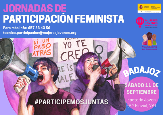 Federación Mujeres Jóvenes (FMJ) y Mujeres Jóvenes de Extremadura (MUJOEX)_I Jornadas de Participación Feminista