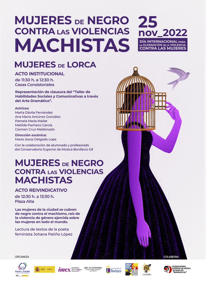 Cartel 25N Mujeres de Negro ayto badajoz