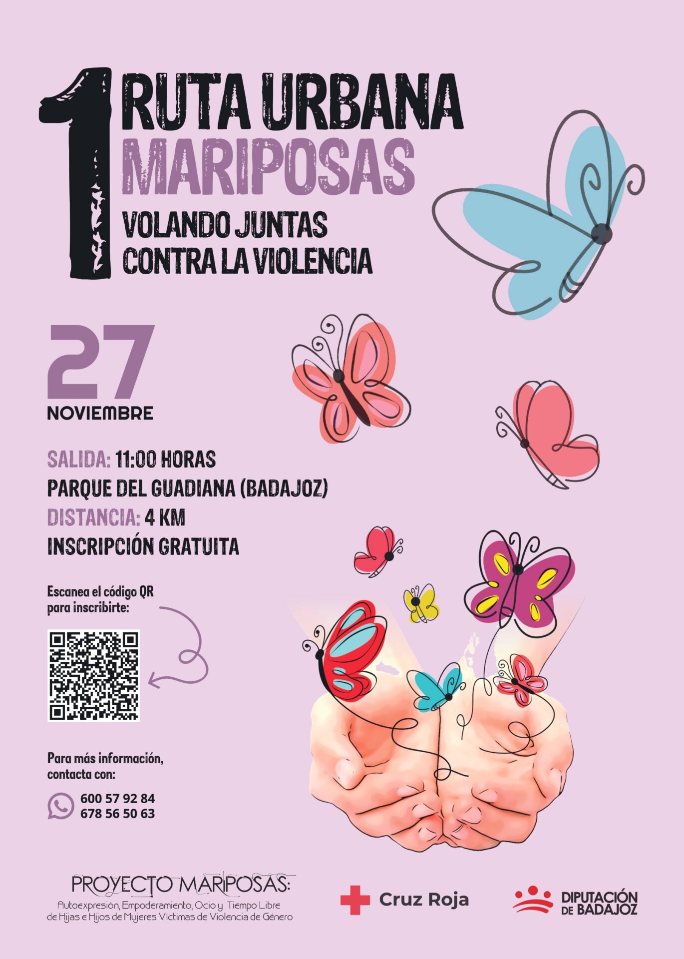 Cartel I Ruta Urbana Mariposas Cruz roja page 0001