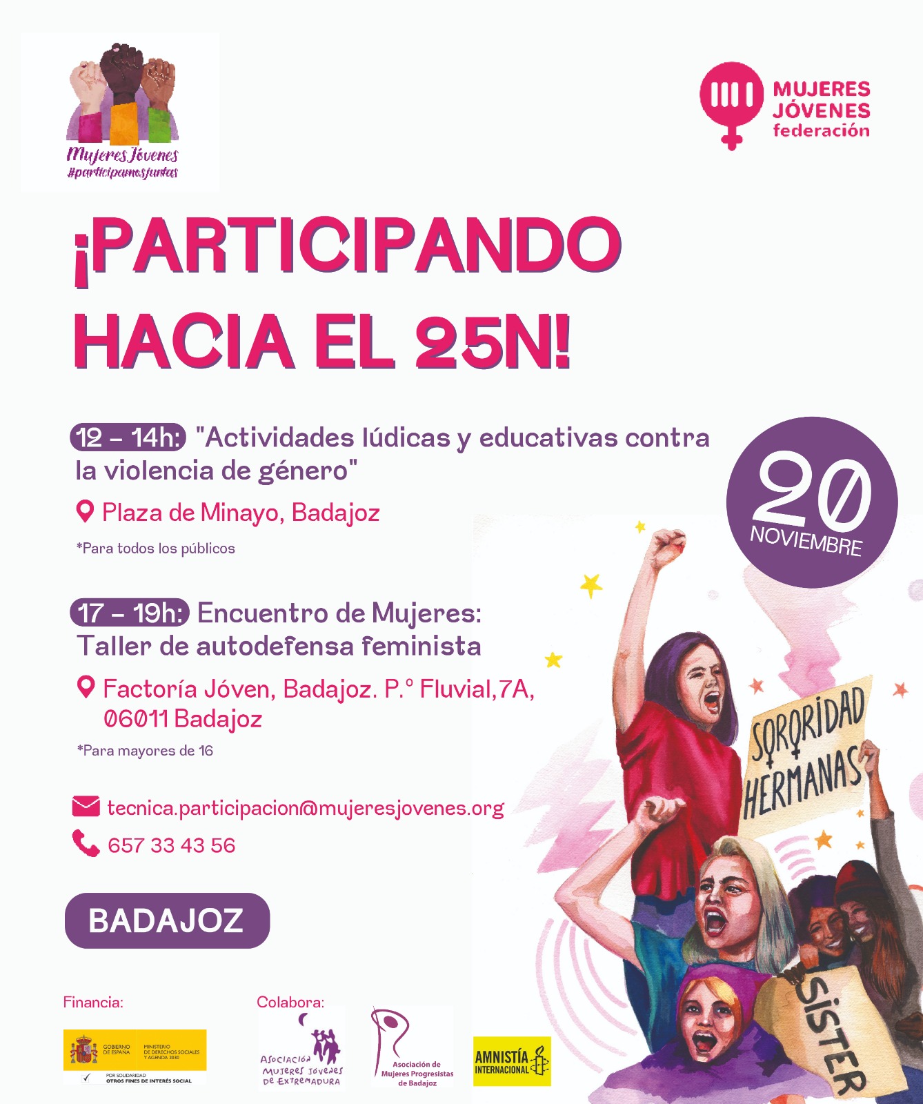 Cartel Jornadas Participando hacia el 25N