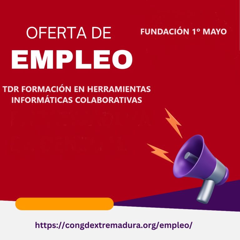 FUNDACIÓN 1º MAYO: TDR FORMACIÓN HERRAMIENTAS COLABORATIVAS INFORMÁTICAS