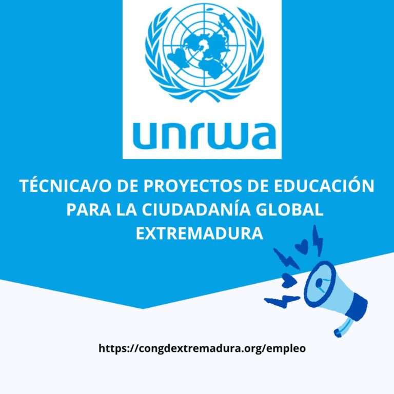 UNRWA:  OFERTA TÉCNICA/O PROYECTOS EDUCACIÓN CIUDADANÍA GLOBAL