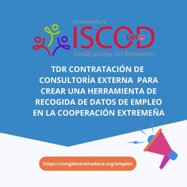 ISCOD: TDR CONSULTORÍA EXTERNA HERRAMIENTA RECOGIDA DATOS EMPLEO