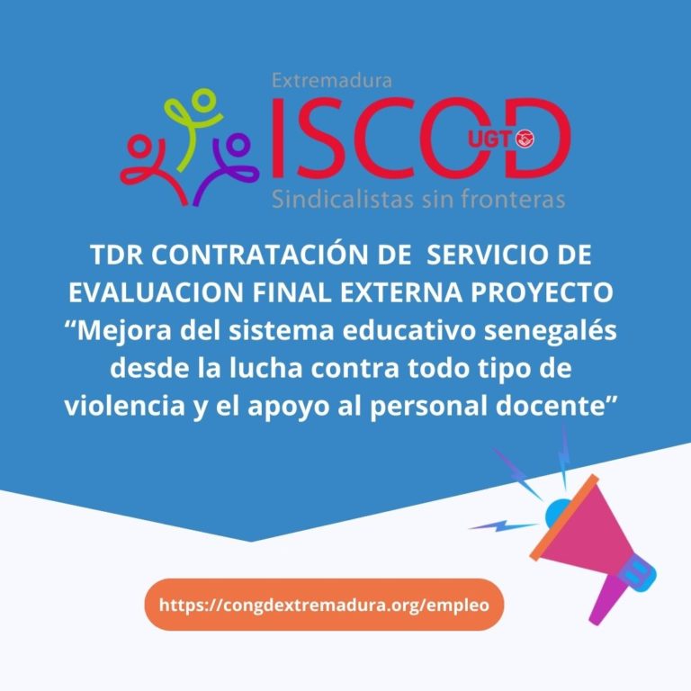 ISCOD: TDR EVALUACIÓN FINAL EXTERNA PROYECTO SENEGAL