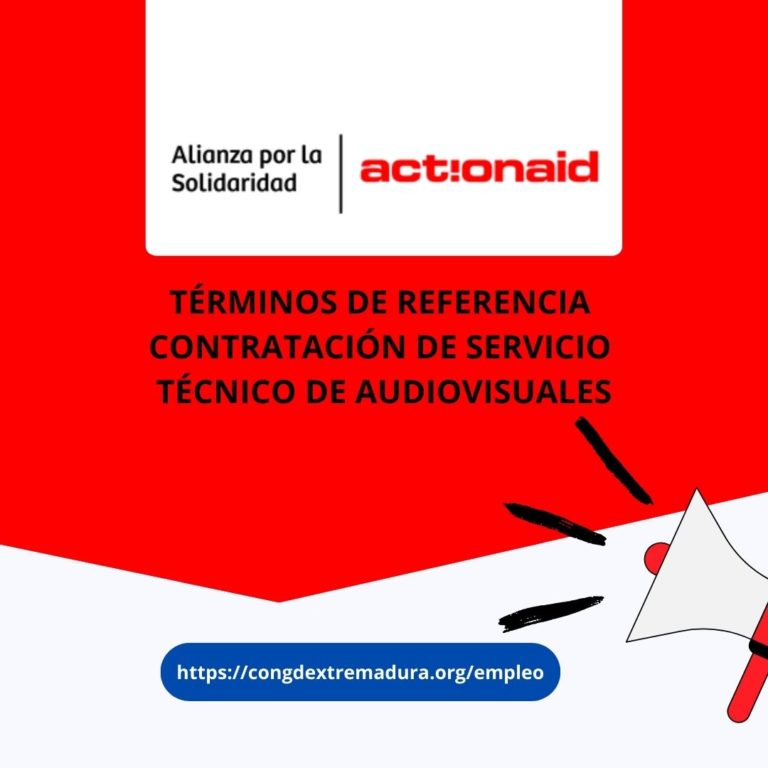 ALIANZA POR LA SOLIDARIDAD: TDR SERVICIO TÉCNICO AUDIOVISUALES