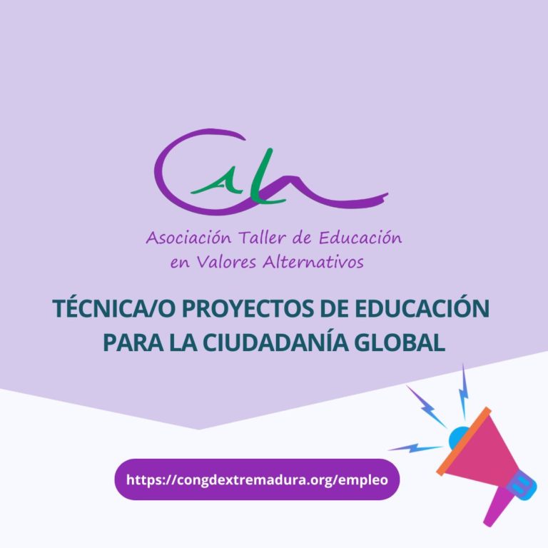 COLECTIVO CALA: TÉCNICA/O PROYECTOS EDUCACIÓN CIUDADANÍA GLOBAL