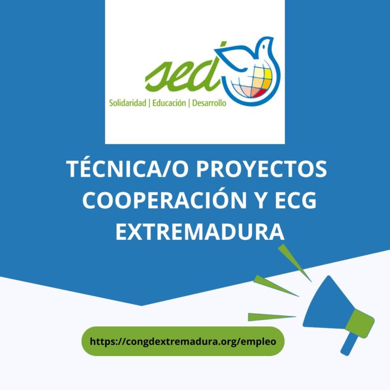SED: TÉCNICA/O PROYECTOS COOPERACIÓN Y ECG