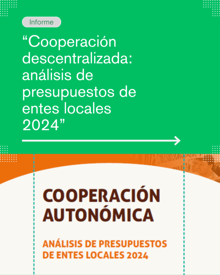 Informe: Ayuntamientos y diputaciones: aún lejos del 0,7% en cooperación