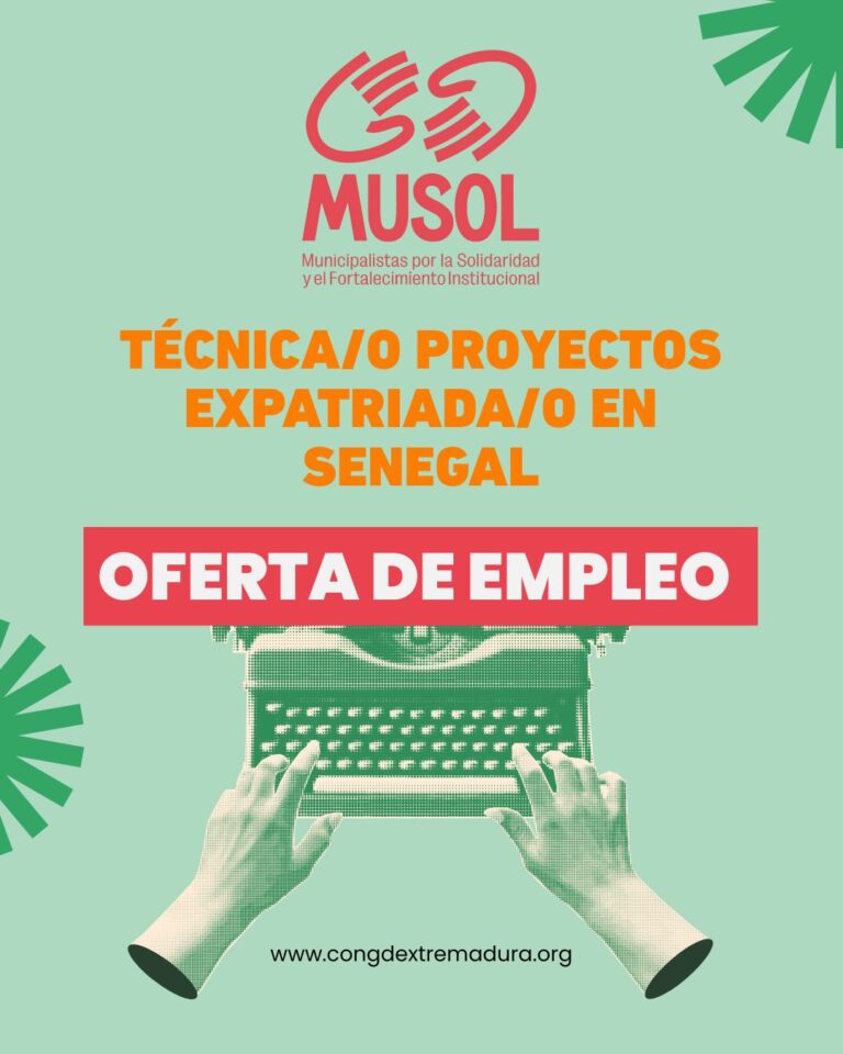 MUSOL: TÉCNICA/O PROYECTOS EXPATRIADA/O EN SENEGAL